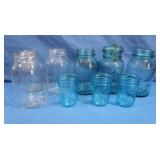 Ball Canning Jars-Blue & Clear