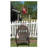 Wicker Chair, Golf Flag & Pin, Tomato Stakes