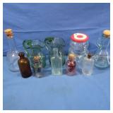 Vintage Jars, Vials, Pitcher