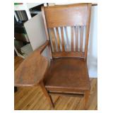 Antique Wooden Desk Chair all Connected