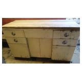 Vintage Kitchen Sink made into Work Bench w/Wood