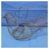 Vintage Egg Coloring Collecting Hen Basket