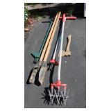 Garden Weasel, Post Hole Digger, Hatchet