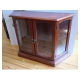 2-shelf Curio Cabinet-trapezoid shape 37x12x28"H