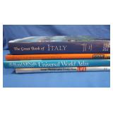 4 Large Coffee Table Books-Italy, Atlas, Life