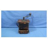 Vintage Wood & Iron Coffee Grinder