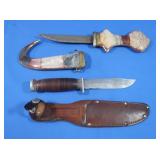 Shrade USA 6" Fixed Blade Knife, Marble Handled