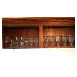 Glassware-contents of shelf
