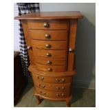 Jewelry Armoire w/8 Drawers 19x15x42"