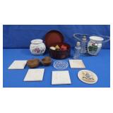 Wire Basket, Coasters, Wooden Fruit