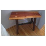 Handmade Solid Wood Stool 21.5x10x18" (heavy)