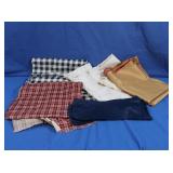 Linens-Lace Curtains, Fabric Scraps