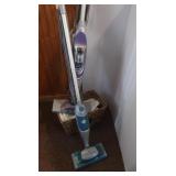 Swiffer Bissel, Shark Steam Mop (turns on), Mop