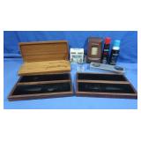 Wooden Knife Boxes, Zippo Butane