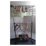 Clothes Rack (2 bars) & numerous Hangers