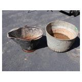 Coal Bucket, Galvanized Tub