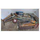 Claw Hammer, Hacksaw, Pipe Wrench, Lufkin Tape