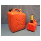 1 Gal & 5 Gal Fuel Cans (partially full)