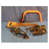 2 Saws, Ryobi Detail Sander (works), Hand Router