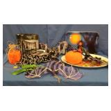 Halloween/Fall Lot-Bats, Freaky Fabric, Chain,