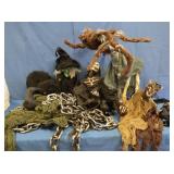 Halloween Lot-Animatet Skeleton, Werewolf, Witch,