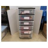 6-tier Rolling Plastic Cart w/Gift Bags