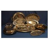 Steel Platters, Bowls, Serving Trays
