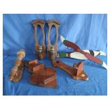 Wooden Goose Whirlie Gig, Wooden Candle Sconce,