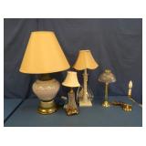 5 Lamps w/Shades