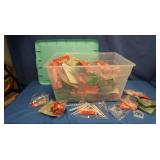 Lg Tote of various Ornaments