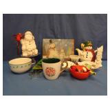 Christmas-Candy Dish, Candleholders, Statues