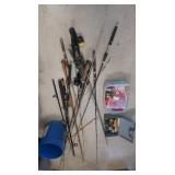 Fishing Rods, 2 boxes of Acces
