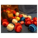 Red, White, Green Satin Balls