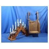 Wooden Candelabras & Christmas Dï¿½cor