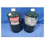 2 Coleman 1.02 lb Propane Tanks
