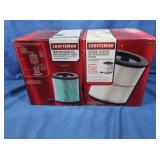 2 NIB Craftsman Hepa Vac Filters #17912, #17816