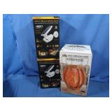 NIB Himalayan Salt Crystal Lamp, 2 NIB Solar