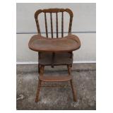 Vintage Wood High Chair