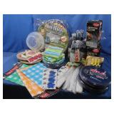 NIP Solo Cups, NIB Forks/Knives/Spoons, NIP Food