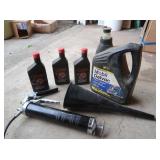 Grease Gun, Funnel, Cam Guard Oil