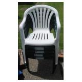 5 Plastic Outdoor Chairs