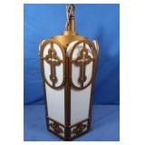 Heavy Church Style Light Fixture (inner glass