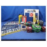 Air Filters, Oil Filters, License Plates, Tape