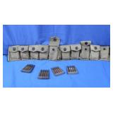 Vintage Canvas Ammo Belt w/17-M1 Clips