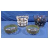 4 pcs MCM Glassware