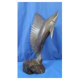 Carved & Polished Wood Sailfish