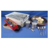 Vintage Ice Cube Trays, Bud Tray, Flatware