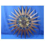 MCM Seth Thomas Sunburst Wall Clock