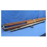 Antique Telescope 39"L w/Adj Wooden Tripod 36"H