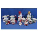4 Temptations Holiday Mugs w/Lids, Christmas Mugs